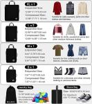 Dec-Mec 7Set Ultralight Nylon Compression Packing Cubes Expandable Packing Organizers for Carry on suitcase, Compression Cubes with Shoe Bag for Travel Accessories Luggage(black)…