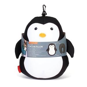 Kikkerland TT23 Zip Flip Travel Pillow, Penguin