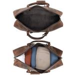 Handmade Leather Carry On Bag - Airplane Underseat Travel Duffel Bags By Rustic Town (Mulberry) Medium