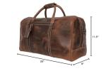 Handmade Leather Carry On Bag - Airplane Underseat Travel Duffel Bags By Rustic Town (Mulberry) Medium
