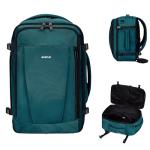 ECOHUB Travel Backpack 18x14x8 Spirit Airlines Personal Item Bag Carry On Backpack 13 Pockets Large Work Casual Daypack for men Airline Approved Waterproof Gym Backpack with Charging Port, Blue Green