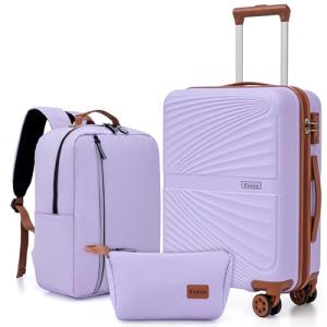 Eeeza Luggage Sets 3 Piece, Suitcases with Wheels, ABS Hard Case Luggage with TSA Lock Spinner Wheels, Carry On Luggage Set (20inch)