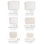 DIMJ Packing Cubes for Travel - Organizer Bags Set for Carry on Suitcase Lightweight Travel Cubes for luggage with Large Toiletries Bag (Cream)