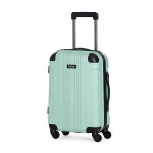 Kenneth Cole REACTION Out of Bounds Lightweight Hardshell 4-Wheel Spinner Luggage, Mint Blue, 20-Inch Carry On