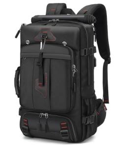 Mfinesun Travel Backpack for Men & Women, 60L Extra Large Backpack Durable Convertible Duffle Bag Fit for 18 Inch Laptop with Shoe Compartment, Wet Pocket