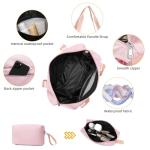 LARVENDER Luggage Sets 3 Piece with Duffel Bag Hardside PP Carry On Suitcase with 360° Spinner Wheels TSA Lock Luggage Sets for Women, Orchid Pink