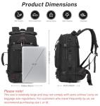 Mfinesun Travel Backpack for Men & Women, 60L Extra Large Backpack Durable Convertible Duffle Bag Fit for 18 Inch Laptop with Shoe Compartment, Wet Pocket