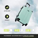 Kenneth Cole REACTION Out of Bounds Lightweight Hardshell 4-Wheel Spinner Luggage, Mint Blue, 20-Inch Carry On