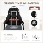 LOVEVOOK Laptop Backpack for Women with Pouch Pocket for Large Capacity Cup,17 Inch Laptop Computer Bag Travel Backpack Purse,Waterproof Work Business Backpack College Teacher Bags,Beige-Black-Brown