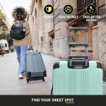 Kenneth Cole REACTION Out of Bounds Lightweight Hardshell 4-Wheel Spinner Luggage, Mint Blue, 20-Inch Carry On