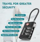 ANVIL TSA Approved Luggage Locks – High Security TSA008 Combination Travel Locks with Inspection Indicator for Suitcases and Backpacks. (2, Black)