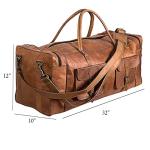Large 32 inch duffel bags for men holdall leather travel bag overnight gym sports weekend bag