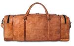 Large 32 inch duffel bags for men holdall leather travel bag overnight gym sports weekend bag