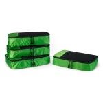 Amazon Essentials 4-Piece Packing Cubes Travel Accessories Set, Luggage Organizer with Double Zipper, Mesh Top, 100% Polyester, Medium, Green (Previously Amazon Basics)