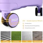 LARVENDER Luggage Sets 3 Piece with Duffel Bag Hardside PP Carry On Suitcase with 360° Spinner Wheels TSA Lock Luggage Sets for Women, Lavender