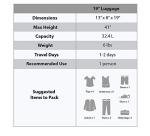 Rockland Pasadena Softside Spinner Wheel Luggage, Black/Gray, Carry-On 20-Inch