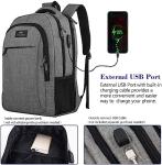 MATEIN Extra Large 18.4 Inch Laptop Backpack, Travel Computer Backpack with USB Charging Port TSA Friendly, Anti Theft College Backpack Flight Approved Business Work Big Bag for Women Men, Grey