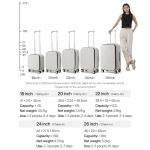 Mixi New PC Aluminum Frame Suitcase Front Opening Rolling Travel Luggage 20 Inch Carry-On 24 26 Inch M9291