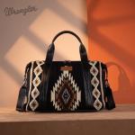 Wrangler Duffel Bag for Women Large Travel Weekender Bag Designer Tapestry Carry On Bags, Black