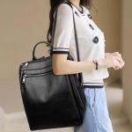 Luxury 100% Genuine Leather Stylish Backpack For Women Large Capacity Travel Rucksack New Knapsack For Ladies Satchel SchoolBag