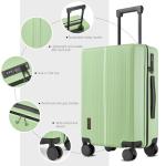 Hulsin Carry On Luggage with TSA Lock, Carry on Suitcase 22x14x9 Airline Approved, Carry-on luggage with 360° Spinner Wheels, Hardside 20 Inch Lightweight Hard Shell Suitcase (Green, 20-Inch)