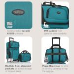 U.S. Traveler Rio Lightweight Softside Rolling Carry-on Suitcase, 2-Wheel Set, Teal
