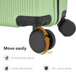 Hulsin Carry On Luggage with TSA Lock, Carry on Suitcase 22x14x9 Airline Approved, Carry-on luggage with 360° Spinner Wheels, Hardside 20 Inch Lightweight Hard Shell Suitcase (Green, 20-Inch)