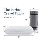 WEEKENDER Gel Memory Foam Camping Pillow - Travel Essentials & Must Haves - Camping Gear & Accessories - Contouring Neck Support - Small Size Compatible for Car, Airplane, and Beach - 1 Pack