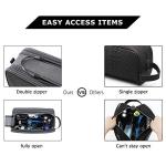 BAGSMART Toiletry Bag for Men, Travel Toiletry Organizer Dopp Kit Water-resistant Shaving Bag for Toiletries Accessories, Door Room Essentials,Grey-medium
