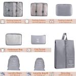 YEEYAA Packing Cubes for Travel - 8 Set Luggage Organizer Bags for Family, Mesh Breathable Travel Packing Cubes for Suitcases Durable Travel Essentials Bags Set