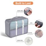 YEEYAA Packing Cubes for Travel - 8 Set Luggage Organizer Bags for Family, Mesh Breathable Travel Packing Cubes for Suitcases Durable Travel Essentials Bags Set