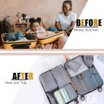 YEEYAA Packing Cubes for Travel - 8 Set Luggage Organizer Bags for Family, Mesh Breathable Travel Packing Cubes for Suitcases Durable Travel Essentials Bags Set