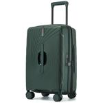 Hulsin 20 Inch Expandable Carry on Luggage, Hardside Lightweight Spinner Suitcase TSA Lock, 22x14x9 Airline Approved Hard Shell Expandable Travel Luggage with 20% More Capacity (Green, 20 Inch)