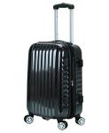 Rockland Melbourne Hardside Expandable Spinner Wheel Luggage, Carbon, Carry-On 20-Inch