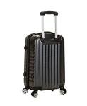 Rockland Melbourne Hardside Expandable Spinner Wheel Luggage, Carbon, Carry-On 20-Inch