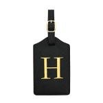 Luggage Tag PU Leather for Suitcase Baggage Handbag Travel Bag Label Suitcase Tag Label Tag w. Name Card & Privacy Cover (H)
