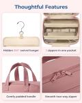 BAGSMART HangingToiletry Bag for Women, Puffy Travel Toiletry Bag with Jewelry Organizer, Waterproof Cosmetic Makeup Bag Compartment, Toiletries Kit Set for Traveling, Accessories, Essentials (Large)
