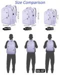 MATEIN Extra Large Laptop Backpack for Women, 50 L TSA Carry On with Multiple Organized Pockets, Anti Theft Water Resistant Travel Laptop Backpack Fits 18.4 In Computer, Light Purple