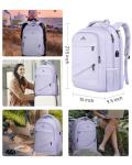 MATEIN Extra Large Laptop Backpack for Women, 50 L TSA Carry On with Multiple Organized Pockets, Anti Theft Water Resistant Travel Laptop Backpack Fits 18.4 In Computer, Light Purple