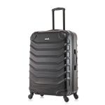 InUSA ENDURANCE Luggage with Spinner Wheels | Durable Lightweight Hardside Suitcase, Spacious Travel Bag with Handle and Trolley | 24-Inch Medium Checked Luggage | Black