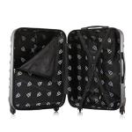 InUSA ENDURANCE Luggage with Spinner Wheels | Durable Lightweight Hardside Suitcase, Spacious Travel Bag with Handle and Trolley | 24-Inch Medium Checked Luggage | Black