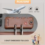 Ruausine Carry on Luggage Airline Approved, Hardside Carry-on Suitcase with Spinner Wheels, Hard Shell Lightweight Small Travel Luggage with TSA Lock (Black)