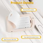 3 Pack Luggage Tags for Suitcases, TSA Approved Bag Tags, Baggage Tags with Privacy Protection, Travel Essentials Luggage Accessories, Ivory & Brown