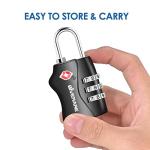 2 Pack TSA Approved Travel Luggage Locks, Combination Lock Keyless, 3-Digit Padlocks, Travel Sentry Accepted Compatible Padlock for Gym Locker, Golf Bag Case, Backpack, Black-by GIVERARE