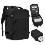 Casual Backpack Traveling Backpack, A-black, Expandable, Modern