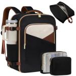 LOVEVOOK 50L Travel Backpack for Women&Men,TSA Carry on Backpack for Airplanes with 3 Packing Cubes,Personal Item Bag Fit 17" Laptop, Waterproof Essentials Airline Approved Luggage