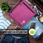 Bago Large Foldable Duffel Bags for Traveling Women & Men - 80L Packable Duffle Bag for Travel with Shoe Compartment - Water Repellant, Heavy Duty, Lightweight Folding & Collapsible (SnowPink)