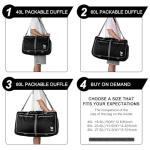 Bago Large Foldable Duffel Bags for Traveling Women & Men - 80L Packable Duffle Bag for Travel with Shoe Compartment - Water Repellant, Heavy Duty, Lightweight Folding & Collapsible (SnowPink)