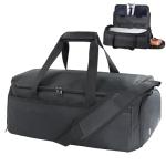 SUOCO Convertible Garment Duffle Bag for Travel, Suit Bags with Vacuum Compression Bag, 2 in 1 Hanging Duffel Dress Carry On Suitcase for Men Women, Black