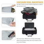 SUOCO Convertible Garment Duffle Bag for Travel, Suit Bags with Vacuum Compression Bag, 2 in 1 Hanging Duffel Dress Carry On Suitcase for Men Women, Black